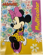 MultiColor - Disney Minnie roze kleurboek - kleurboek - 32 pagina's waarvan 16 kleurplaten en 16 voorbeelden - voor kinderen - geschikt voor kleurpotloden en stiften - knutselen - kleuren - cadeau - kado - verjaardag - kerst - Sinterklaas