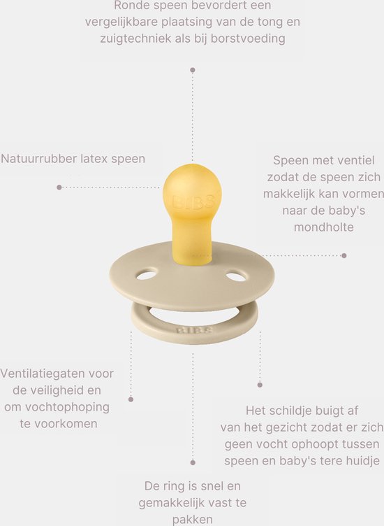 Sucette Bibs - taille 1 0-6 mois - 3 pièces - Sable - Nuage - Sage + Etui tétine Monkiezz