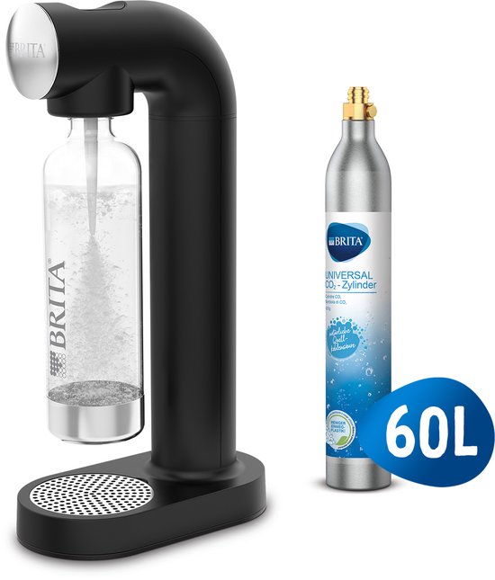 BRITA sodaONE bruiswatermachine – zwart – incl. fles en CO2-cilinder