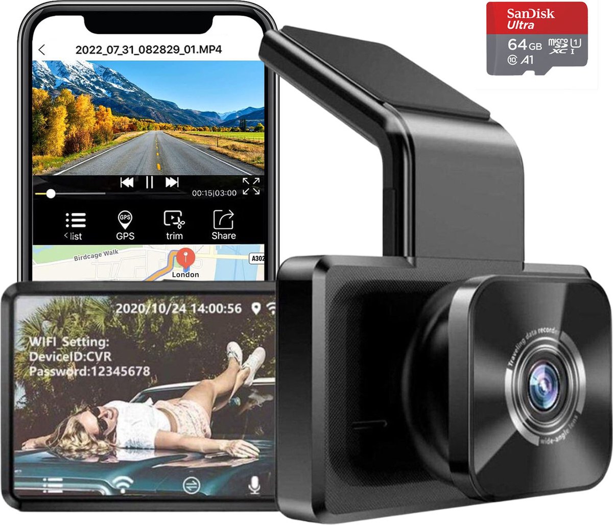 Nince Dashcam Auto - Full HD 1080P - 32GB SD - Voor & Achter - Hoge  Kwaliteit | bol.com