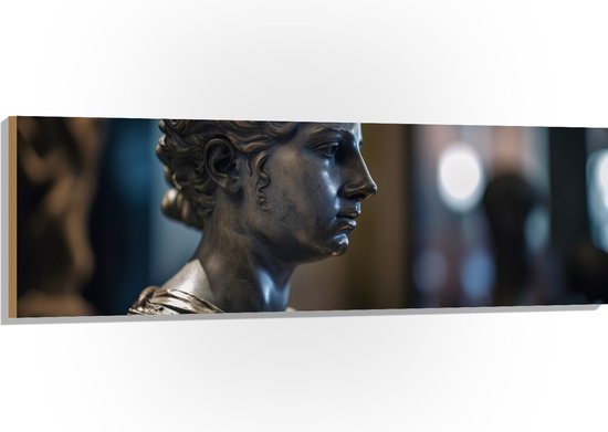Hout - Beeld - Standbeeld - Persoon - 150x50 cm - 9 mm dik - Foto op Hout (Met Ophangsysteem)