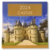 Calendrier mensuel des châteaux 2024 - 28x28,5 cm - Calendrier du château - Calendrier de couverture