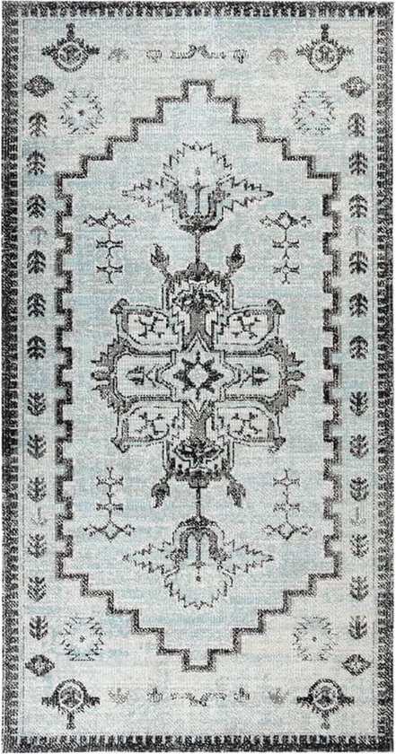 vidaXL Tapis d'extérieur tissé à plat 80 x 150 cm Multicolore