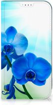 Étui avec support avec photo pour iPhone 15, coque de téléphone , Blauw orchidée