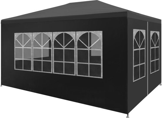 VidaXL Partytent - 3x6 m + 6 zijwanden - Blauw