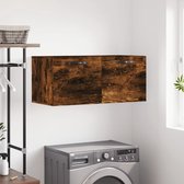 The Living Store Wandkast - Gerookt Eiken - 80 x 36.5 x 35 cm - Duurzaam materiaal