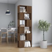 The Living Store Boekenkast Bruineiken - 60 x 24 x 186 cm - Duurzaam bewerkt hout
