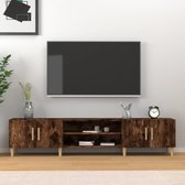 The Living Store TV-kast - trendy - Houten - 180 x 31.5 x 40 cm - Gerookt eiken