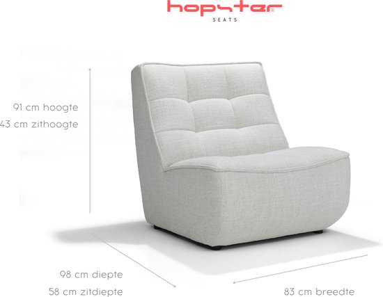 NIEUW Hopster® Seat (Fauteuil) 1-pers. | Modern Design | Binnen 24 uur geleverd