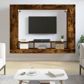 The Living Store TV-meubel Zwevend - Gerookt Eiken - 152 x 22 x 113 cm
