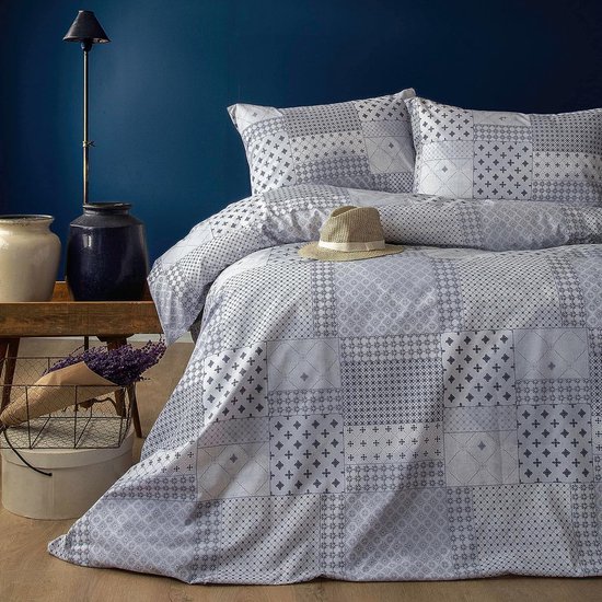 RUIKASI Beddengoedset 4-Delig 135x200 Cm | Microvezel, Polkadot Patroon, Strijkvrij & Zacht