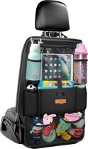Organiseur de siège de voiture 4ème génération amélioré pour siège arrière pour iPad jusqu'à 10,5 pouces, 9 poches, rangement de jouets pour Kids , protection de siège arrière résistante à l'eau pour enfants (Zwart, 1 PC)