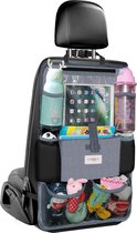 Organiseur de siège de voiture 4ème génération amélioré pour siège arrière de voiture pour iPad jusqu'à 10,5 pouces, 9 poches, rangement de jouets pour Kids , protection de siège arrière résistante à l'eau pour enfants… (Grijs, 1 pièce)