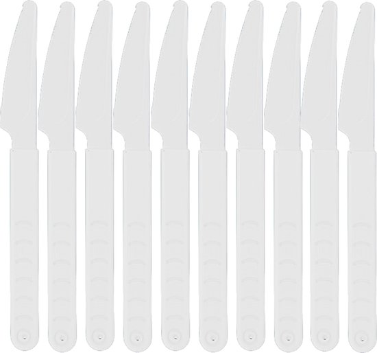 Couteaux Excellent Houseware - 20 pièces - blanc - plastique - 18 cm - réutilisable