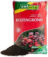 Culvita - Rozengrond 40 liter - potgrond geschikt voor rozen - inclusief RhizoPlus wortelverbeteraar
