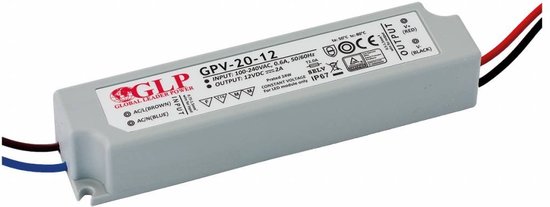 Adaptateur secteur GLP LED 12V DC 2A 20W - Pour éclairage LED 12V
