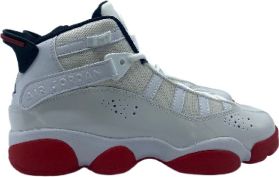 Jordan 6 anneaux gs taille 38 5 blanc rouge et noir bol