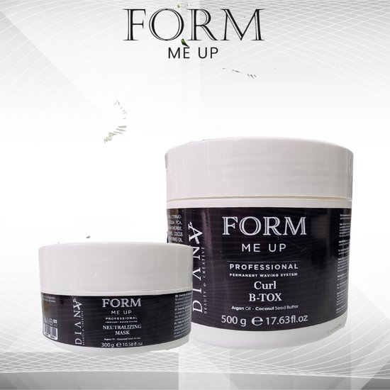 Form Me Up Professional Haarbotox Therapie Haarfiller en Reparateur voor Krullend Haar Set 500g + 300g - Ideaal voor Krullend, Droog en Beschadigd Haar, Verrijkt met Arganolie en Kokoszaadboter, Regenereert, Hydrateert en Definieert Krullen