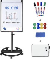 Tableau blanc 60 x 90 cm - Magnétique - Aimanté / Tableau mémo / Planificateur / Tableau d'école
