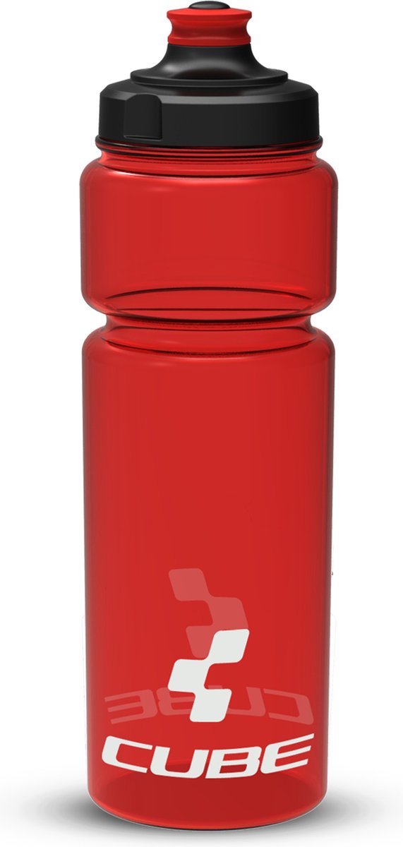 CUBE Waterfles Icon - Bidon - Grote Schroefdop - 0.75 Liter - Polyethyleen - Rood