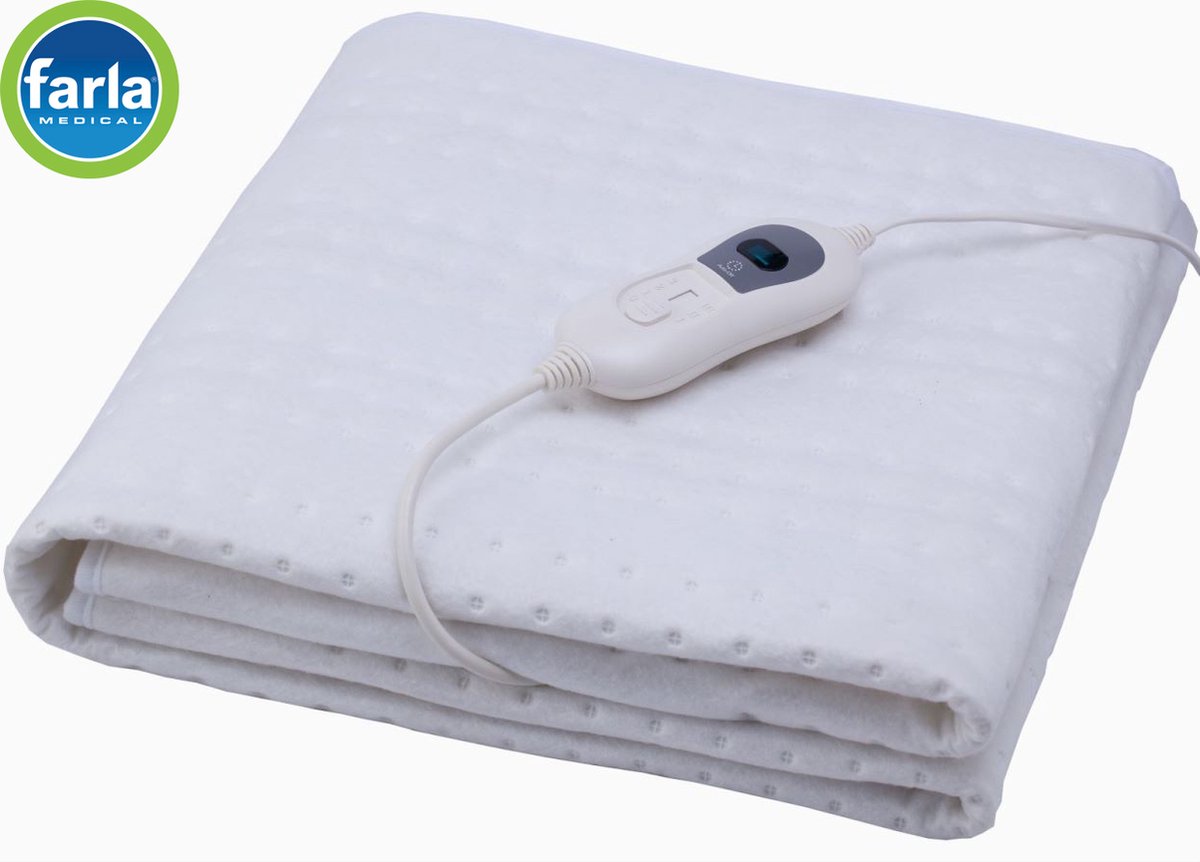 Afbeelding 2 van Elektrische Onderdeken Wasbaar - 150cm x 80cm - 3 Temperatuurstanden - Eenpersoons - ademend - snelle opwarming - anti bacterieel - Automatisch uitschakelen na 3 uur - wasbare elektrische onderdeken