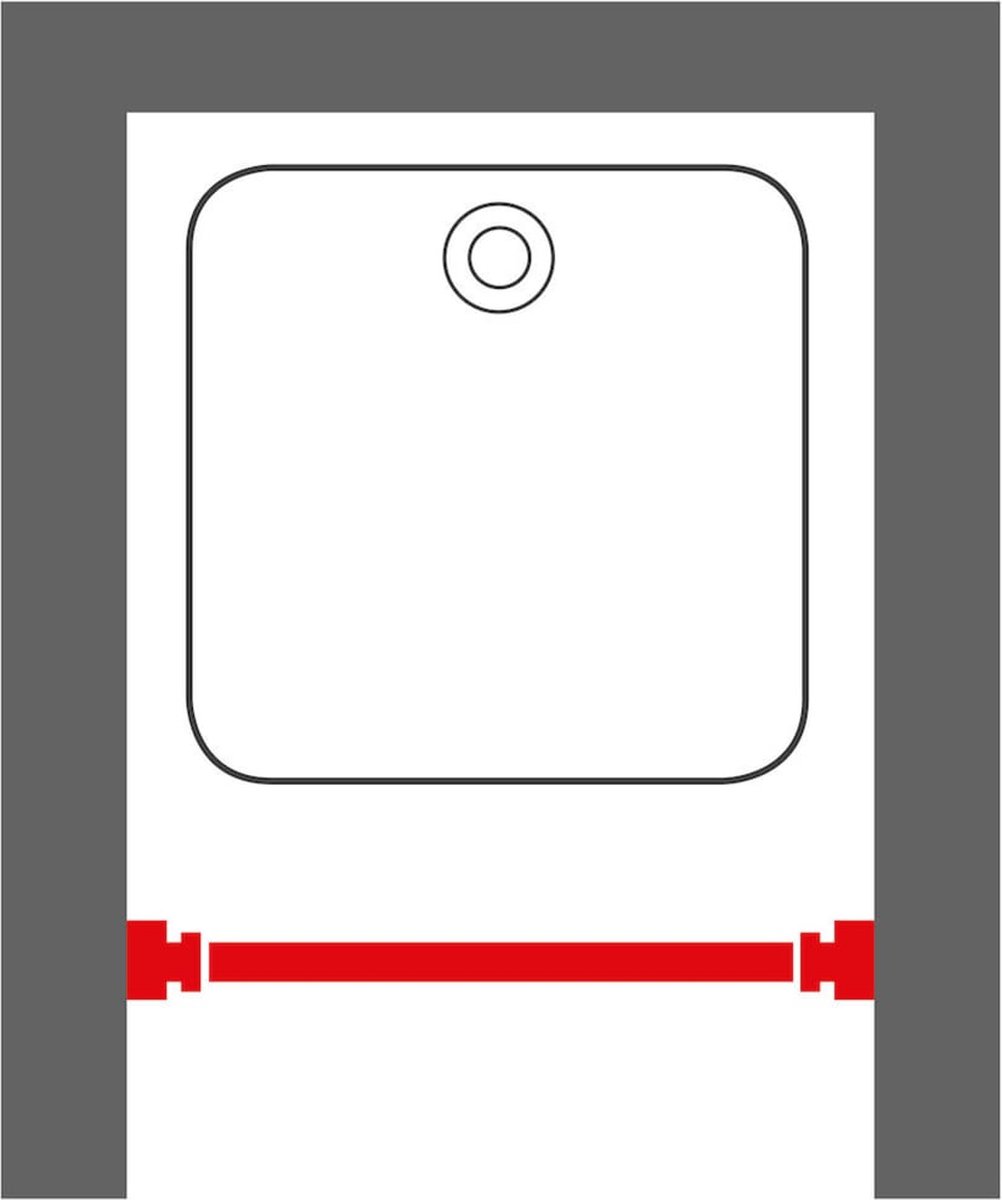 Barre de rideau de douche extensible Seallux 80-130 cm blanc SEALSKIN