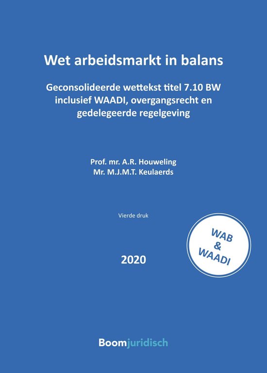 Tekstuitgaven  -   Wet arbeidsmarkt in balans - cover