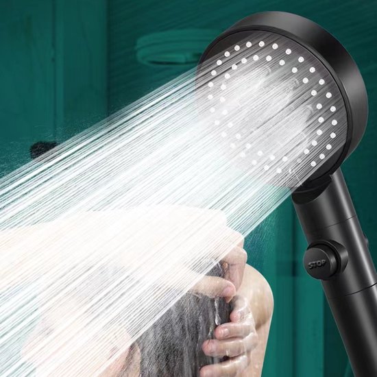 Douchekop, hoge druk, waterbesparende handdouche met 3