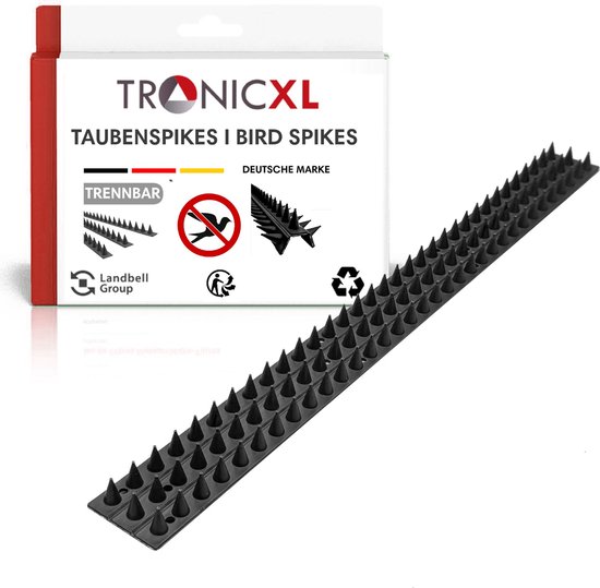 TronicXL 10x 50 cm bescherming tegen diefstal + dierenafweer duiven afweer vogelspikes stekels bescherming tegen – vogels – dieven - katten - nest spikes vogelafweer strepen vogelverschrikker