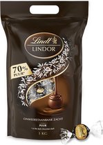 Lindt LINDOR 70% pure chocolade bonbons 1kg - 80 zacht smeltende pure chocolade bonbons - hersluitbare verpakking