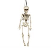 Fiestas Horror decoratie skelet/geraamte pop - hangend - 40 cm - griezelige Halloween hangdecoratie poppen