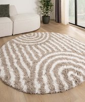 Rond vloerkleed Scandinavisch - Cozy Arch beige 100 cm rond