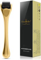 OstarBeauty - Dermaroller - microneedling - Titanium - 0.75mm - Skin Roller - Gezichts- en huidverzorging - huidverjongingsapparaat - Gold Edition - dermastamp