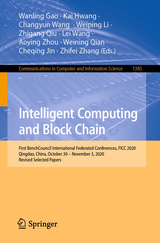 Intelligent Computing and Block Chain - cover