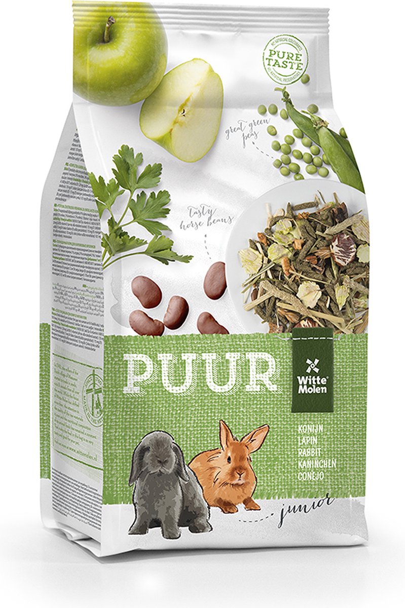 Witte Molen - Knaagdierenvoer - Knaagdier - Puur Konijn Junior 600gr - 1st