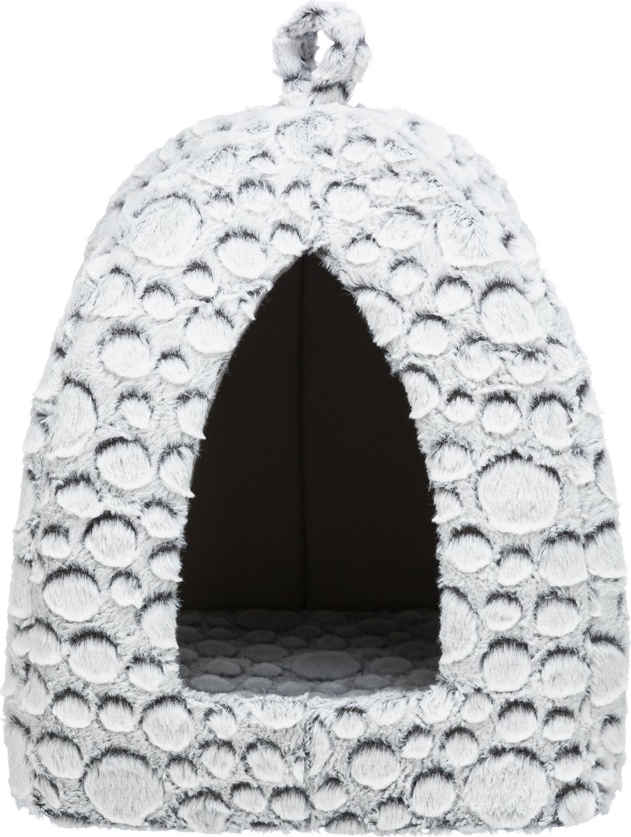Trixie kattenmand Iglo Mila Pluche Wit/Grijs 32X32X42 cm