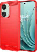Mobigear Luxury Backcover Case - Convient pour OnePlus Nord 3 - Étui pour téléphone portable - Rouge