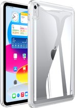 Coque Apple iPad 10 10.9 (2022) - Mobigear - Série Crystal - Coque arrière en plastique rigide - Transparent / Wit - Coque adaptée à Apple iPad 10 10.9 (2022)