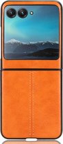 Mobigear Hoesje geschikt voor Motorola Razr 40 Ultra Telefoonhoesje Hardcase | Mobigear Excellent Backcover | Razr 40 Ultra Case | Back Cover - Oranje