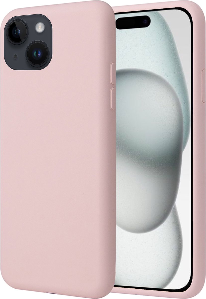 Hoesje geschikt voor iPhone 15 Plus - Back Cover Case SoftTouch Roze