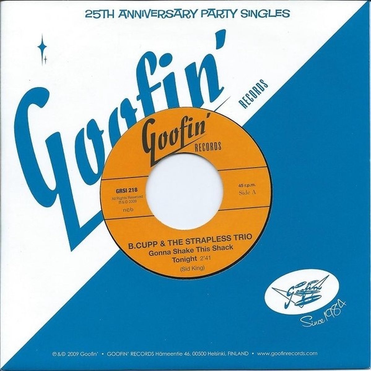 B. Cupp & The Strapless Trio - Gonna Shake This Shack Tonight (7" Single)