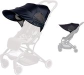 Protection solaire pour poussette, pare-soleil, pare-soleil, pare-soleil universel pour siège bébé, poussette, anti-vent, anti-UV, pliable, noir