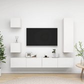 The Living Store Televisiemeubelset - naam - TV-meubel - of afmeting - wit spaanplaat - montage vereist - The Living Store