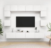 Ensemble de meubles muraux TV The Living Store - Wit - Panneau de particules - Assemblage requis - Ensemble de meubles TV de différentes tailles