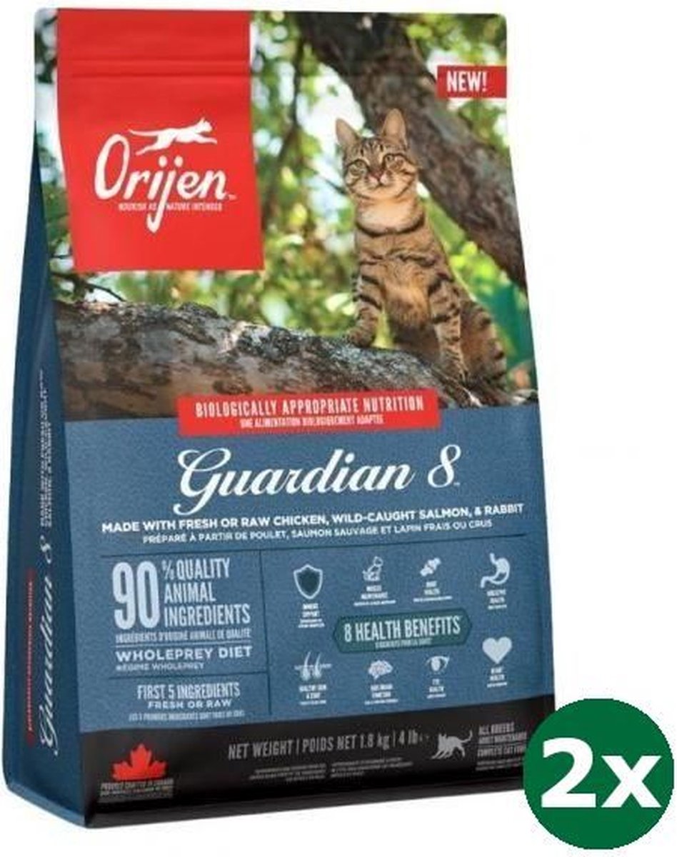 Orijen guardian 8 cat kattenvoer 2x 1,8 kg