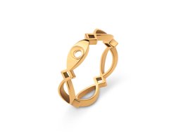 Melano Twisted Ring Trix Goud Maat 50
