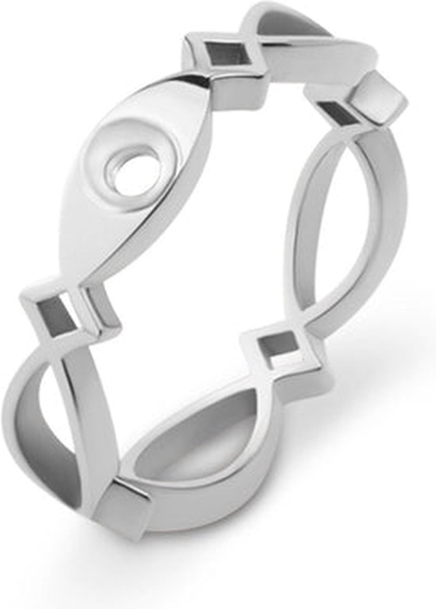 Melano Twisted Ring Trix Zilver - Maat 52
