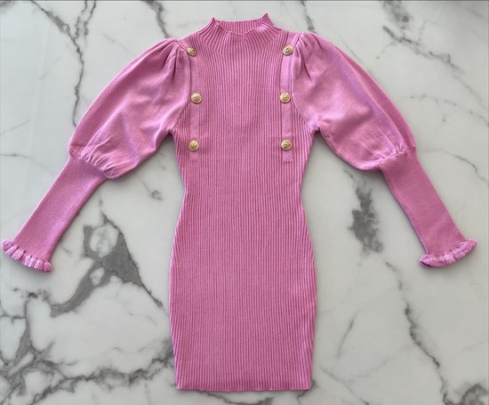 Meisjes jurk "Roze", verkrijgbaar in de maten 98.104 t/m 158/164