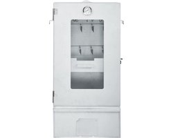 vidaXL - BBQ-rookoven - met - tafel - gegalvaniseerd - staal