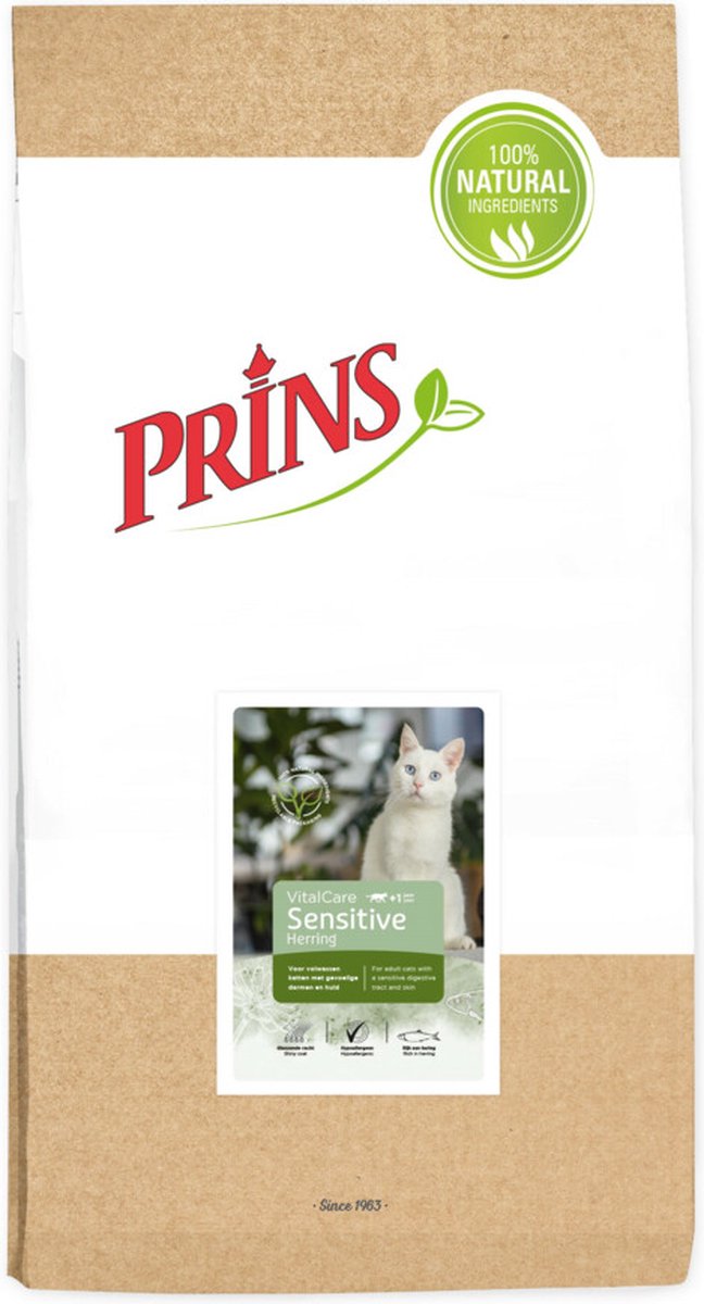 Prins Vital Care Kat Sensitive Hypolallergic - Kattenvoer - 10 kg